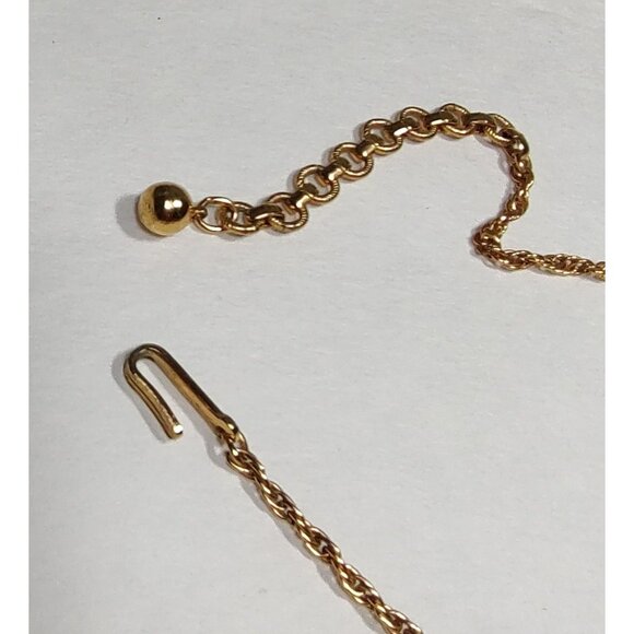 Vintage Crown Trifari Lucite Owl Pendant Off White Gold Tone Signed - Picture 9 of 10